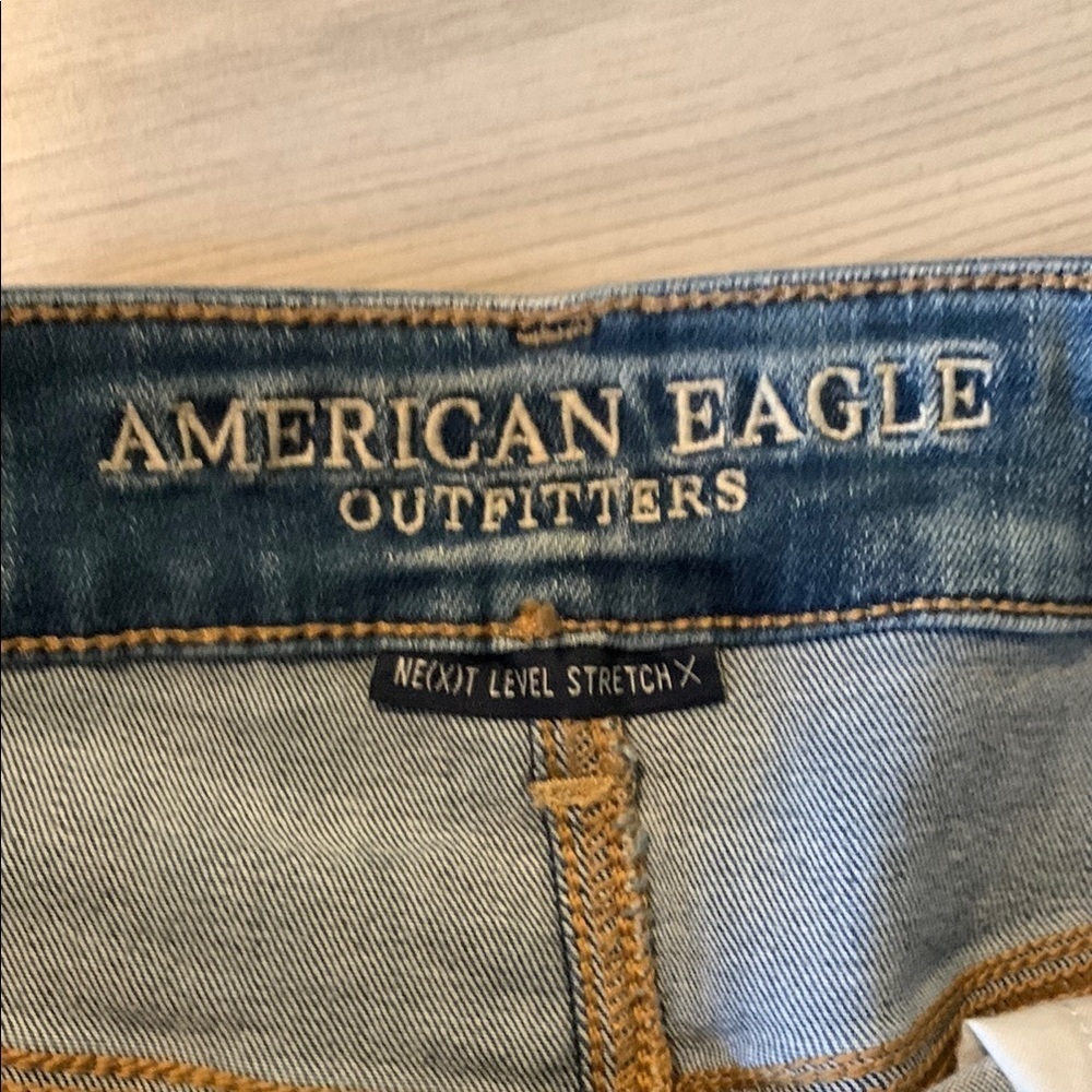 American Eagle Outfitters Blue Mini Skirt Casual - Picture 2 of 4